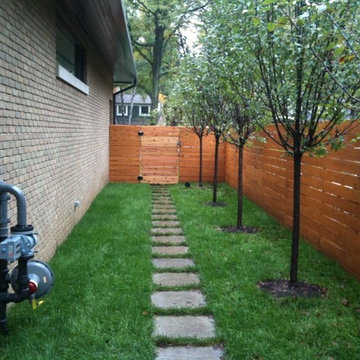Modern California style fence