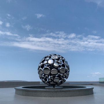 Space Expansion Sculpture in Silver