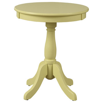 Urban Designs Alanis Wooden Accent Side Table, Light Yellow