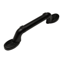 Cosmas - Cosmas 4577FB Flat Black Cabinet Pull, 3" Hole Centers, Set of 10 - Cabinet And Drawer Handle Pulls