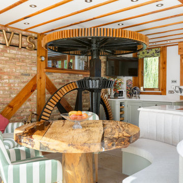 Reimagined Historic Mill In-Frame Ornate Beaded Shaker Kitchen
