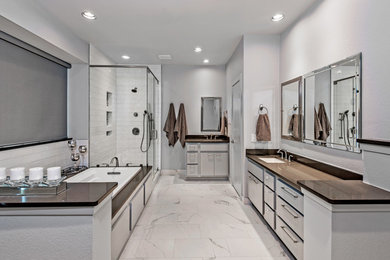 Grey Contemporary Bathroom