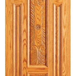Single Entry Door, Carved Mahogany, 8 Panel raised Moulding - Front Doors