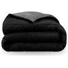Bare Home Reversible Bed-in-a-Bag, Black/Gray, Black, Twin