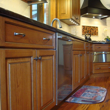 Cherry Kitchen w/ Wood Hood