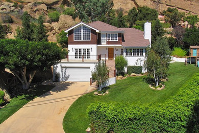 Inspiration for a craftsman exterior home remodel in Santa Barbara