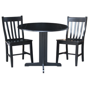 36" Dual Drop Leaf Table With 2 San Remo Chairs
