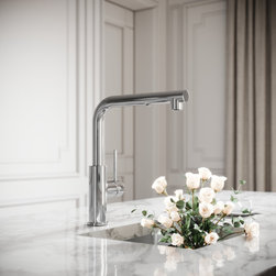 Vogue Chrome Pull Out Spray Swivel Kitchen Tap - Kitchen Taps