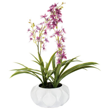 Vickerman FC190166 25" Artificial Potted Lavender Orchid