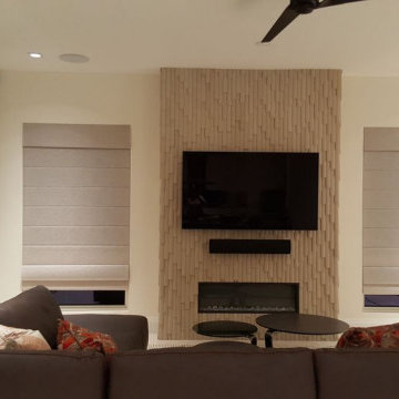 Screen Roman Shades Window Treatment Project