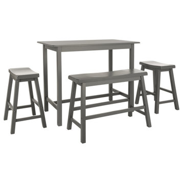 Charleston 4 Pc Set Pub Table Grey