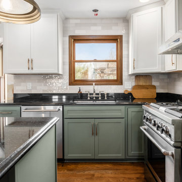 Beautiful Kitchen Remodel Done with Two-Tone Kitchen Solvers Legacy Cabinets