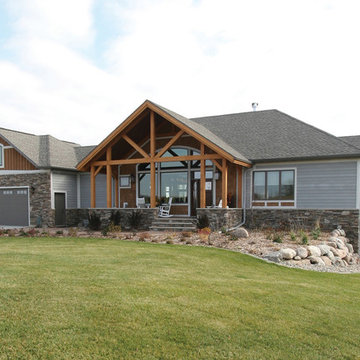 Traditional Lake Home--Front View