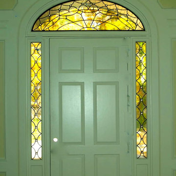 Large leaded glass windows