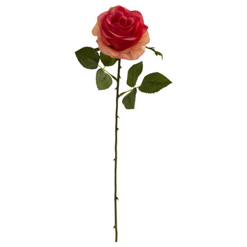 Nearly Natural 18" Rose Artificial Flower (Set of 24)