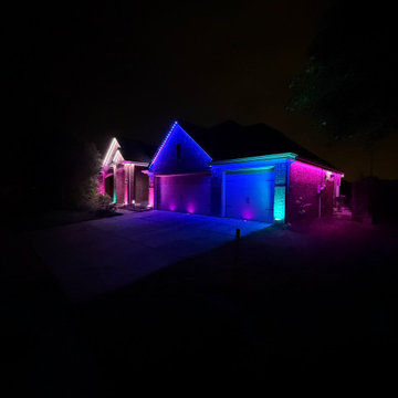 6 lights per m Permanent Holiday Lighting + RGBWW landscape lighting
