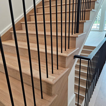 Project #119 | White Oak Staircase with Stacked Bullnose Detail