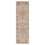 Addison Rugs - Elma AEL33 Beige 2'3" x 7'10" Runner Rug - Experience the refined beauty of the Elma collection, your ultimate choice for classic, traditional elegance. Expertly space-dyed to achieve intriguing depth and character, each rug seamlessly blends warm and cool hues to complement any décor. With a sturdy cotton foundation featuring short fringe, and a luxuriously soft 100% polyester pile, you'll enjoy unmatched durability without compromising on comfort. Feel the allure of the Elma collection and let its timeless appeal bring an extra touch of sophistication to your home.