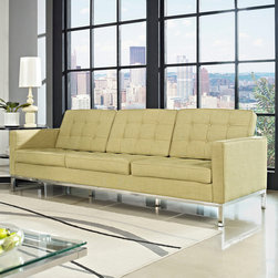 Florence Style Green Wool Loft Sofa - Sofas