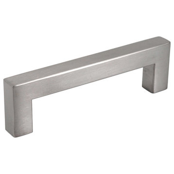 Celeste Square Bar Pull Cabinet Handle Brushed Nickel Stainless 12mm, 3.75"