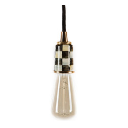 Mini Pendant Light - Black | MacKenzie-Childs - Pendant Lighting