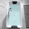 59" L x 29.5" W White Acrylic Center Drain Freestanding Whirlpool Tub