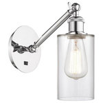 Innovations Lighting - Innovations Lighting 317-1W-PC-G802 Clymer, 1 Light Wall In Art Nouveau - The Clymer 1 Light Sconce is part of the BallstonClymer 1 Light Wall  Polished ChromeUL: Suitable for damp locations Energy Star Qualified: n/a ADA Certified: n/a  *Number of Lights: 1-*Wattage:100w Incandescent bulb(s) *Bulb Included:No *Bulb Type:Incandescent *Finish Type:Polished Chrome