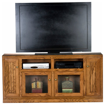 Heritage 66" Tall Entertainment Console, Gold Oak