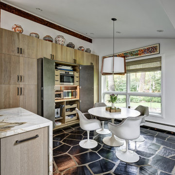 A Modern Kitchen for a Retreat in the Woods