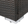 GDF Studio Seneca Outdoor 7 Pc Wicker Sectional With Water Resistant Cushions, Multibrown/Beige