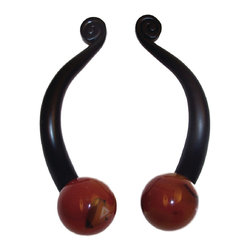 Myterra Gemstone Hardware - Gemstone 4" Cabinet Pull, Carnelian Sphere - Cabinet And Drawer Handle Pulls
