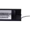 Outdoor 35"W Electric Infrared Heat Lamp, 3 Settings, Remote Control, Black