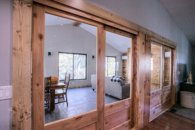 Inspiration for a transitional home design remodel in Omaha