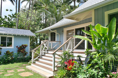 Beach style exterior home photo in Hawaii