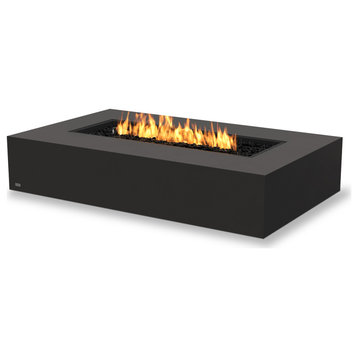 EcoSmart™ Wharf 65 Fire Table - Ethanol/Gas (Propane/Natural) Fire Pit, Graphite, Gas Burner (Lp/Ng)