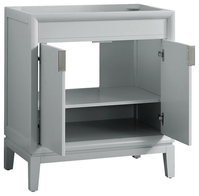 Avanity Emma 30" Vanity Only, Dove Gray - Transitional - Bathroom ...