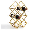 Danya B Sparkling Gold 9-Bottle Wine Rack