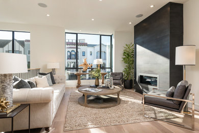 Trendy living room photo in San Francisco