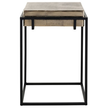 Rustic Aluminum End Table | OROA Calloway