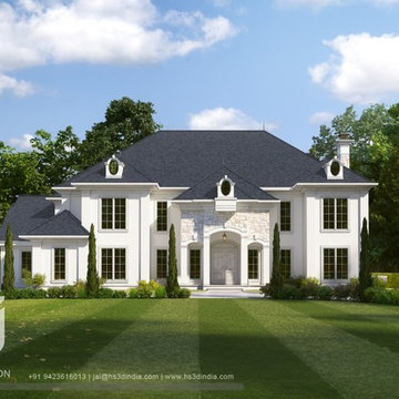 MODERN DELUXE BUNGALOWS EXTERIOR DESIGNS INSIDE AMAZING AND MARVELOUS, 3D RENDER