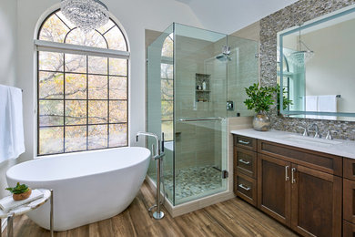 Inspiration for a transitional bathroom remodel in Austin