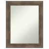 Hardwood Mocha Non-Beveled Wood Wall Mirror - 22.75 x 28.75 in.