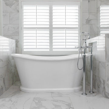 Contemporary Floor to Ceiling Tiled Master Bathroom