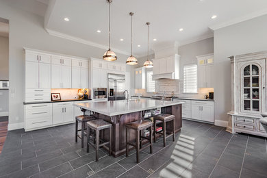 Example of a transitional kitchen design in Other