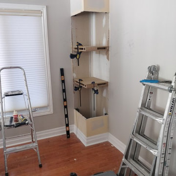 Floating Shelves and Office Nook