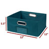 Niche Cubo Set of 12 Half-Size Foldable Fabric Storage Bins- Teal