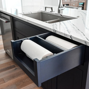 Navy & White Farmhouse Kitchen