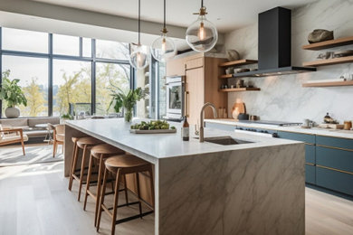 Minimalist kitchen photo in Portland