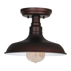 50 Most Por Farmhouse Flush Mount Ceiling Lights For 2018 Houzz Raw Hartford Semi Flush Mount Bronze Ceiling Lighting