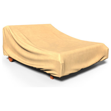 Budge All-Seasons Double Patio Chaise Lounge Cover (Nutmeg)